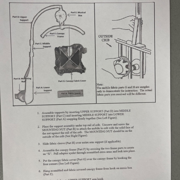 Baby Crib Giraffe Mobile, Nursery Mobile for Crib with Music Wind Up Spinner - Picture 11 of 11